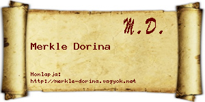 Merkle Dorina névjegykártya